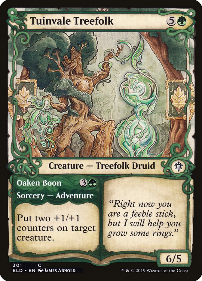 Tuinvale Treefolk // Oaken Boon (Showcase) [Throne of Eldraine] | Cracking-Singles