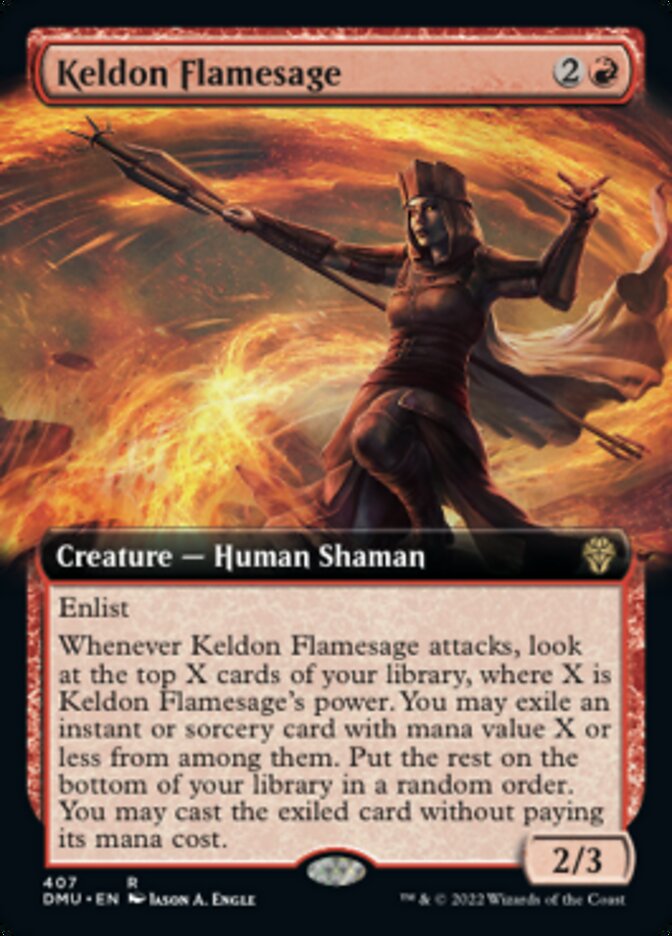 Keldon Flamesage (Extended Art) [Dominaria United] | Cracking-Singles