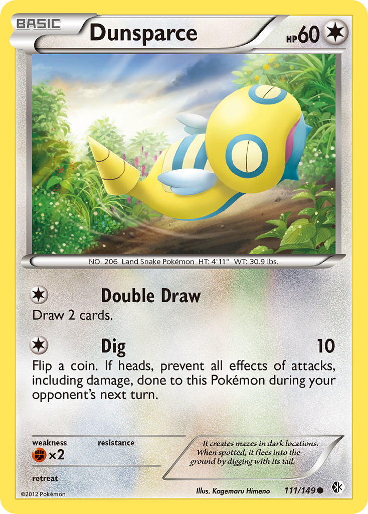 Dunsparce (111/149) [Black & White: Boundaries Crossed] | Cracking-Singles