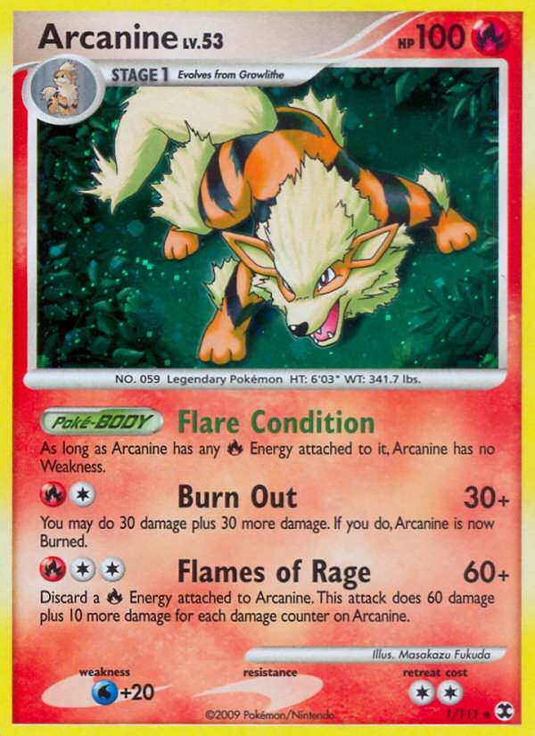 Arcanine (1/111) [Platinum: Rising Rivals] | Cracking-Singles