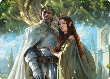 Aragorn and Arwen, Wed Art Card [The Lord of the Rings: Tales of Middle-earth Art Series] | Cracking-Singles