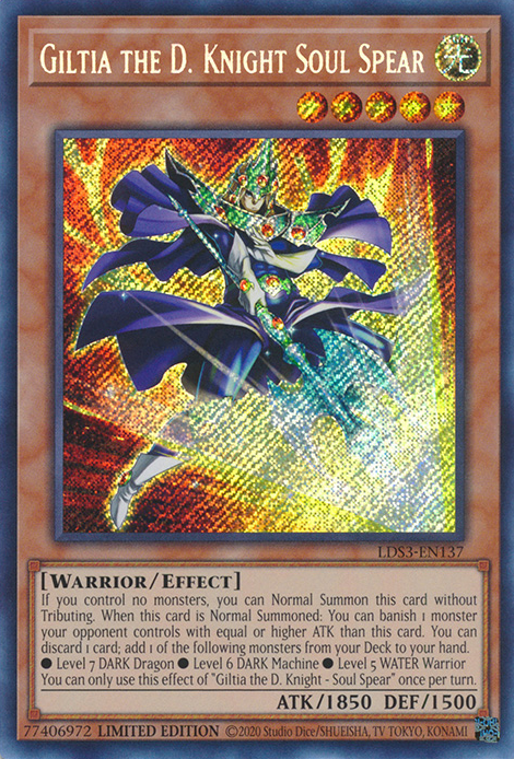 Giltia the D. Knight Soul Spear [LDS3-EN137] Secret Rare | Cracking-Singles