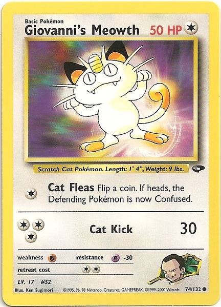 Giovanni's Meowth (74/132) [Gym Challenge Unlimited] | Cracking-Singles