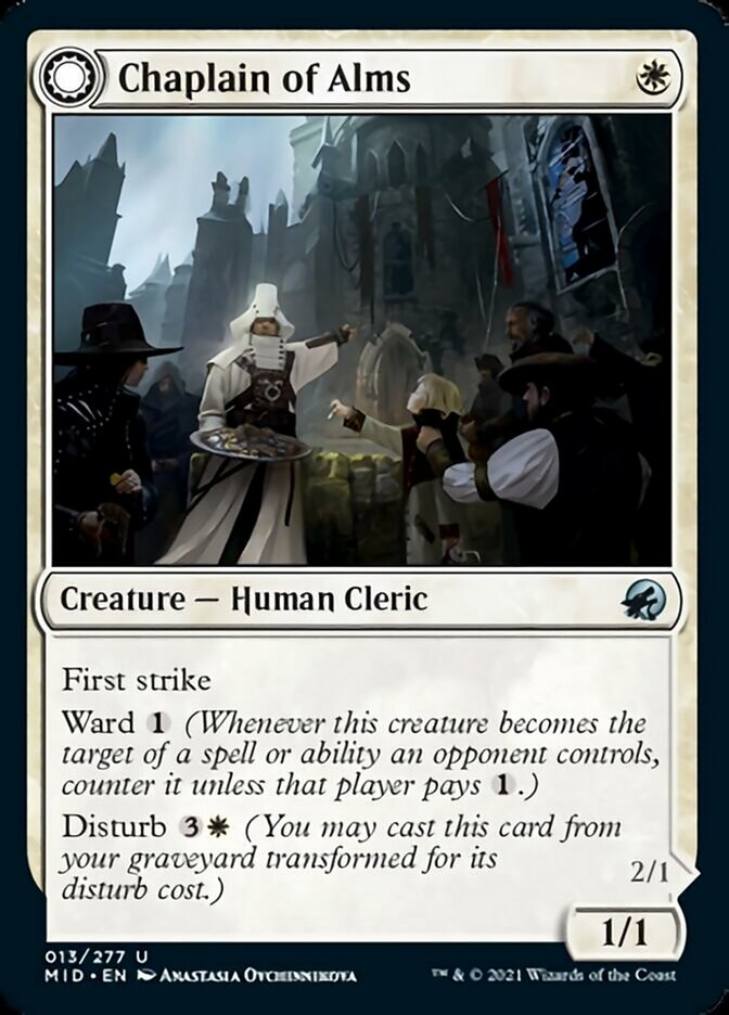 Chaplain of Alms // Chapel Shieldgeist [Innistrad: Midnight Hunt] | Cracking-Singles