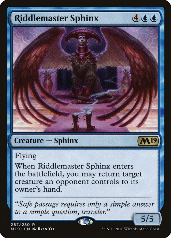 Riddlemaster Sphinx [Core Set 2019] | Cracking-Singles