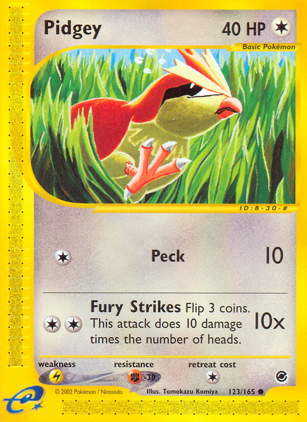 Pidgey (123/165) [Expedition: Base Set] | Cracking-Singles