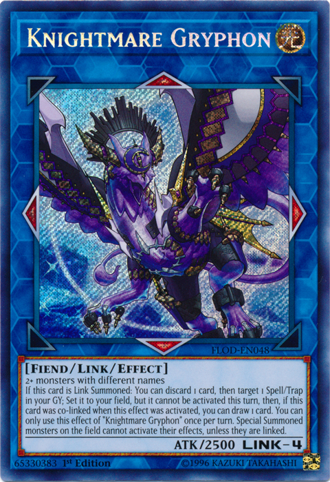 Knightmare Gryphon [FLOD-EN048] Secret Rare | Cracking-Singles