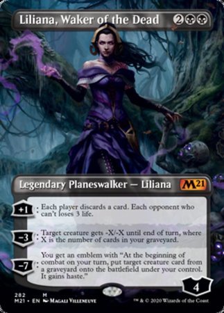 Liliana, Waker of the Dead (Borderless) [Core Set 2021] | Cracking-Singles