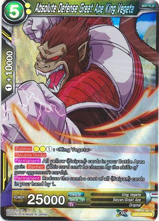 Absolute Defense Great Ape King Vegeta [BT3-092] | Cracking-Singles