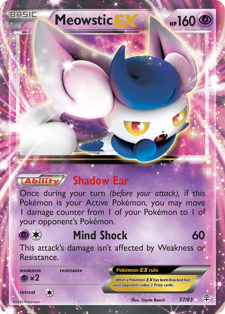 Meowstic EX (37/83) [XY: Generations] | Cracking-Singles