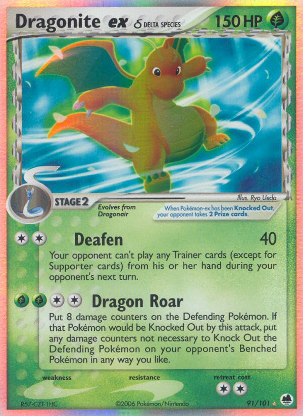 Dragonite ex (91/101) (Delta Species) [EX: Dragon Frontiers] | Cracking-Singles