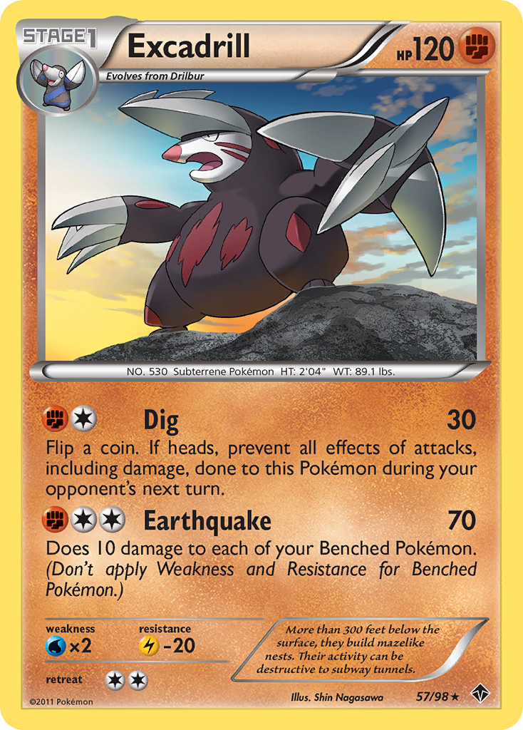 Excadrill (57/98) [Black & White: Emerging Powers] | Cracking-Singles