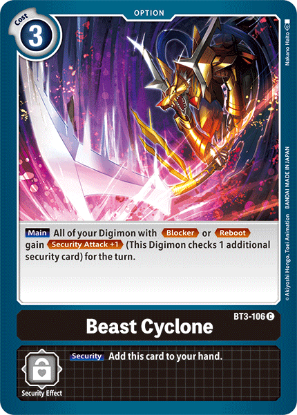 Beast Cyclone [BT3-106] [Release Special Booster Ver.1.5] | Cracking-Singles