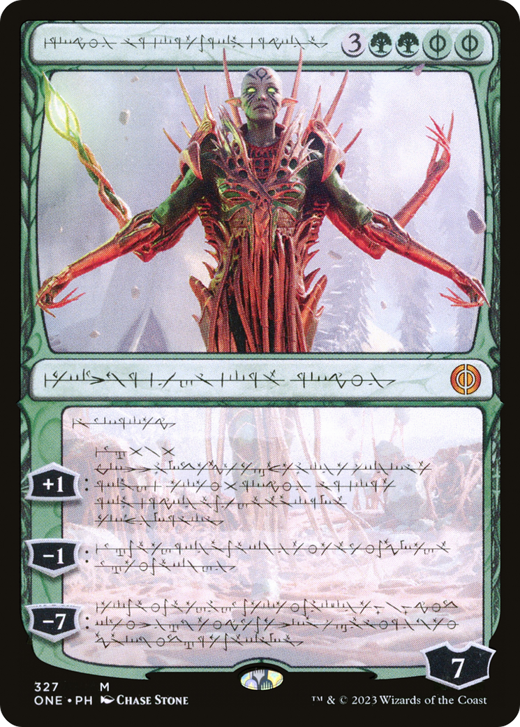 Nissa, Ascended Animist (Phyrexian) [Phyrexia: All Will Be One] | Cracking-Singles