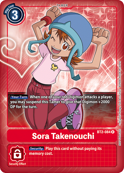 Sora Takenouchi [BT2-084] (Buy-A-Box Promo) [Release Special Booster Ver.1.0 Promos] | Cracking-Singles