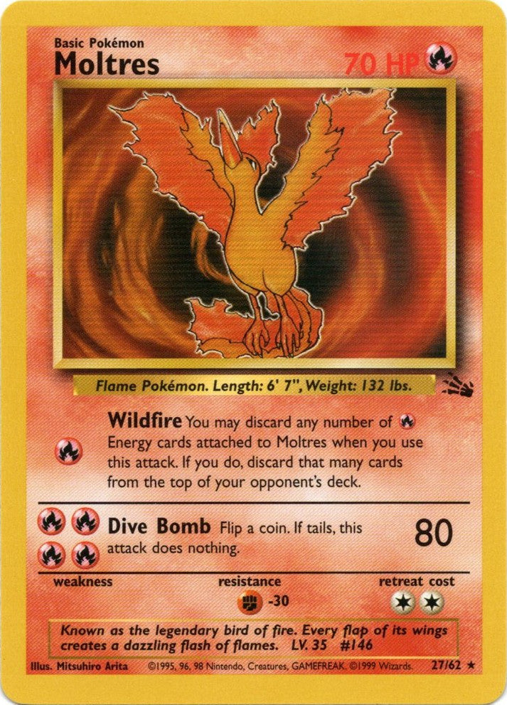 Moltres (27/62) [Fossil Unlimited] | Cracking-Singles