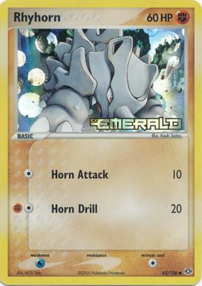 Rhyhorn (62/106) (Stamped) [EX: Emerald] | Cracking-Singles