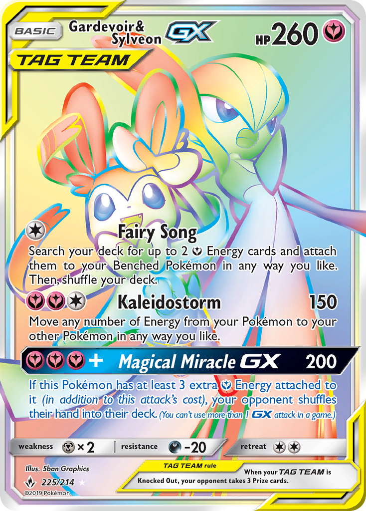 Gardevoir & Sylveon GX (225/214) [Sun & Moon: Unbroken Bonds] | Cracking-Singles