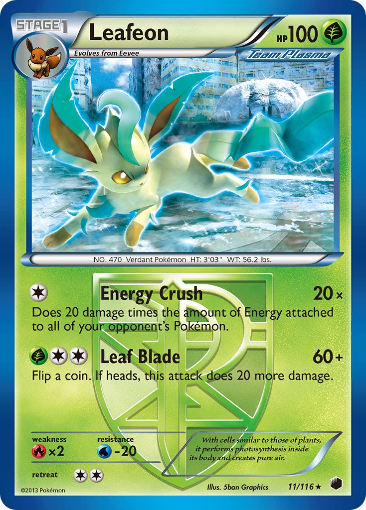 Leafeon (11/116) (Theme Deck Exclusive) [Black & White: Plasma Freeze] | Cracking-Singles