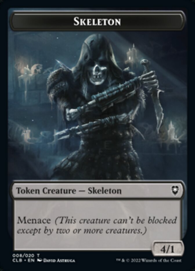 Skeleton Token [Commander Legends: Battle for Baldur's Gate Tokens] | Cracking-Singles