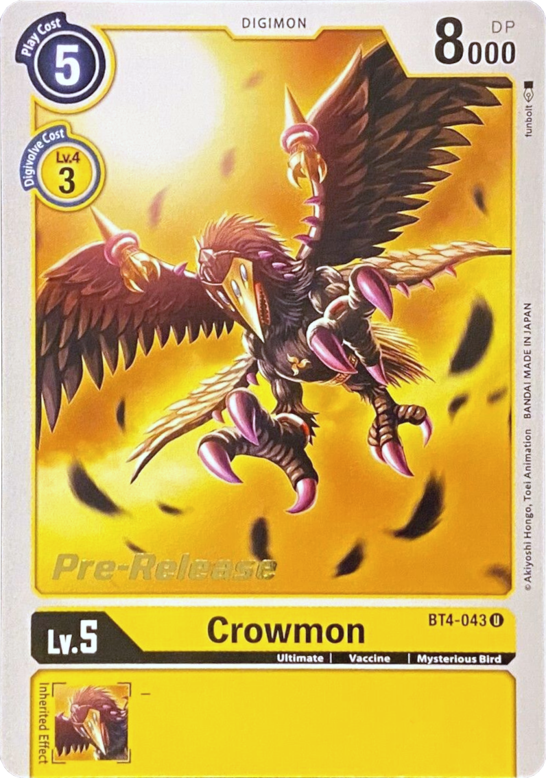 Crowmon [BT4-043] [Great Legend Pre-Release Promos] | Cracking-Singles