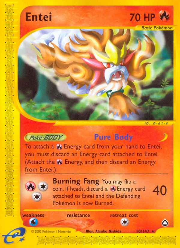 Entei (10/147) [Aquapolis] | Cracking-Singles