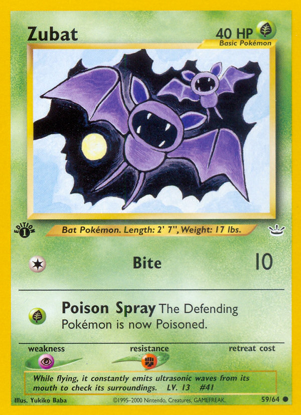 Zubat (59/64) [Neo Revelation 1st Edition] | Cracking-Singles