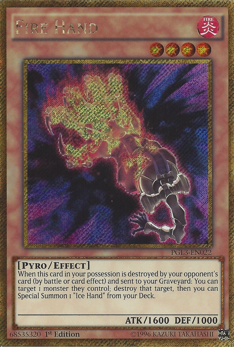 Fire Hand [PGL3-EN022] Gold Secret Rare | Cracking-Singles