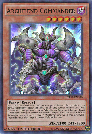 Archfiend Commander [CT11-EN006] Super Rare | Cracking-Singles