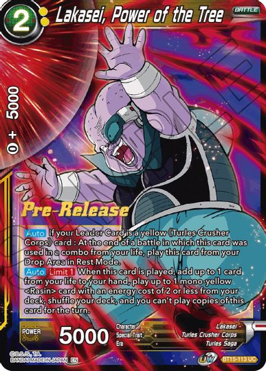 Lakasei, Power of the Tree (BT15-113) [Saiyan Showdown Prerelease Promos] | Cracking-Singles