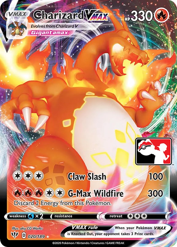 Charizard VMAX (020/189) [Prize Pack Series One] | Cracking-Singles