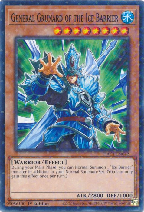 General Grunard of the Ice Barrier (Duel Terminal) [HAC1-EN042] Common | Cracking-Singles