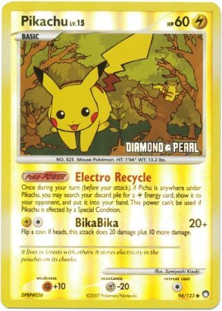 Pikachu (94/123) [Burger King Promos: 2008 Collection] | Cracking-Singles