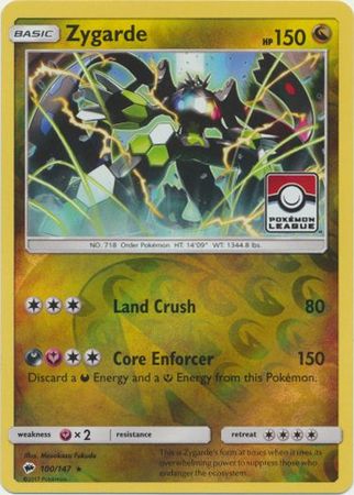 Zygarde (100/147) (League Promo) [Sun & Moon: Burning Shadows] | Cracking-Singles