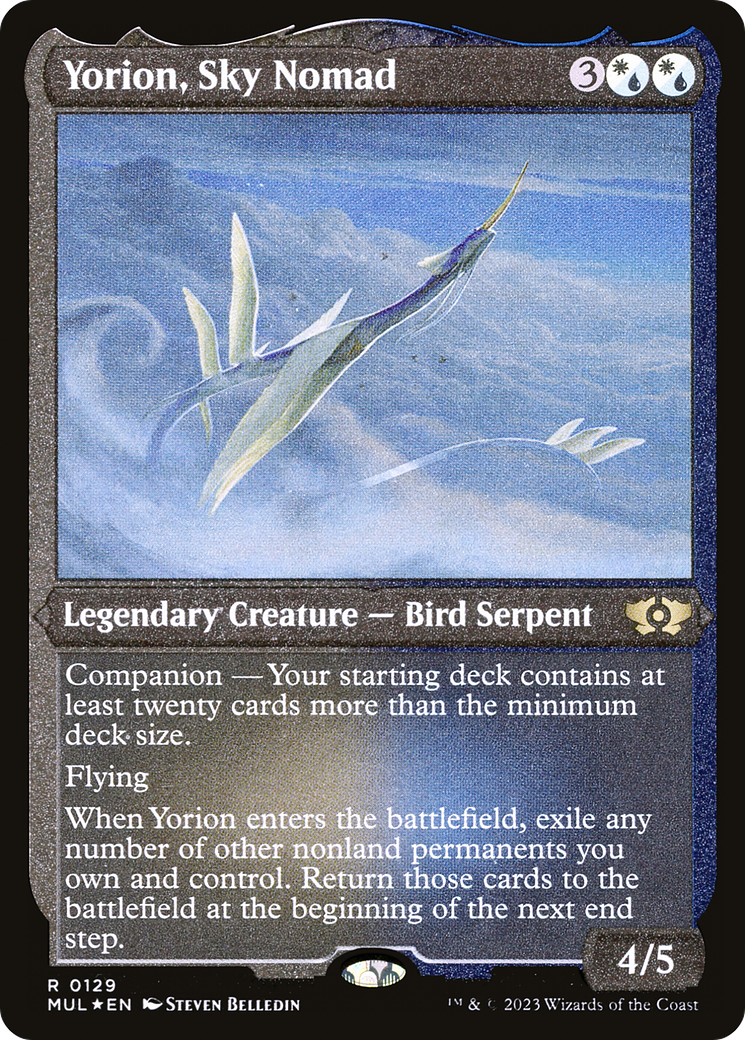 Yorion, Sky Nomad (Foil Etched) [Multiverse Legends] | Cracking-Singles