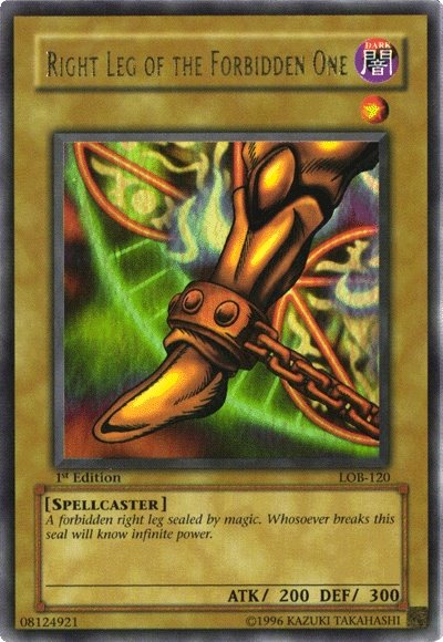 Right Leg of the Forbidden One [LOB-120] Ultra Rare | Cracking-Singles