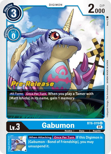 Gabumon [BT6-019] [Double Diamond Pre-Release Cards] | Cracking-Singles