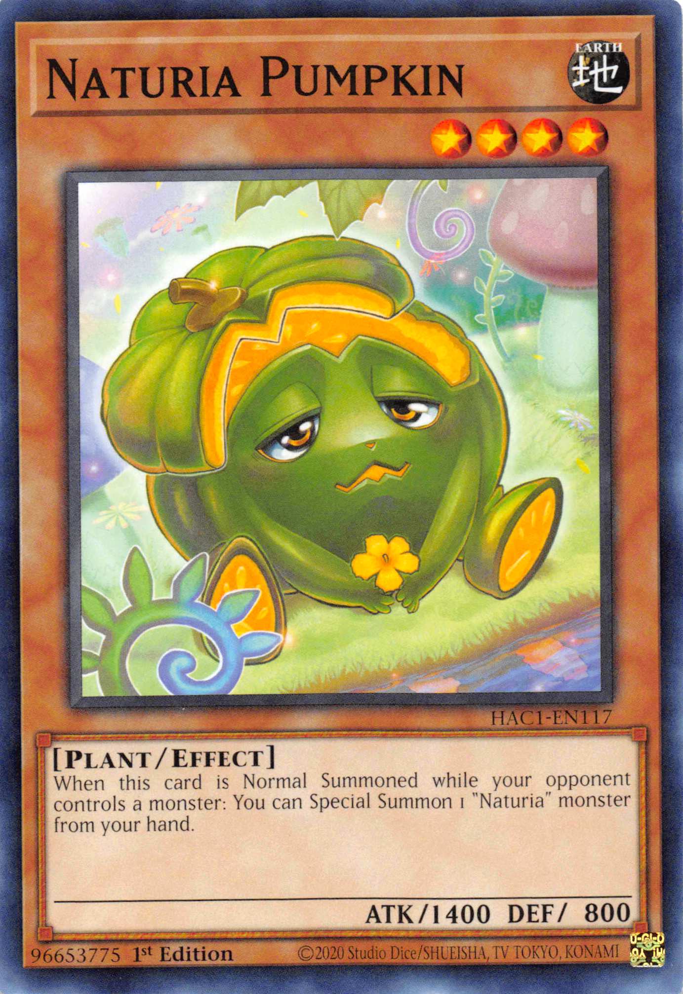 Naturia Pumpkin (Duel Terminal) [HAC1-EN117] Parallel Rare | Cracking-Singles