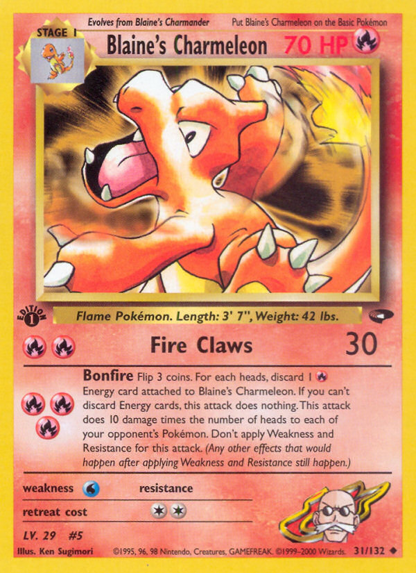 Blaine's Charmeleon (31/132) [Gym Challenge 1st Edition] | Cracking-Singles