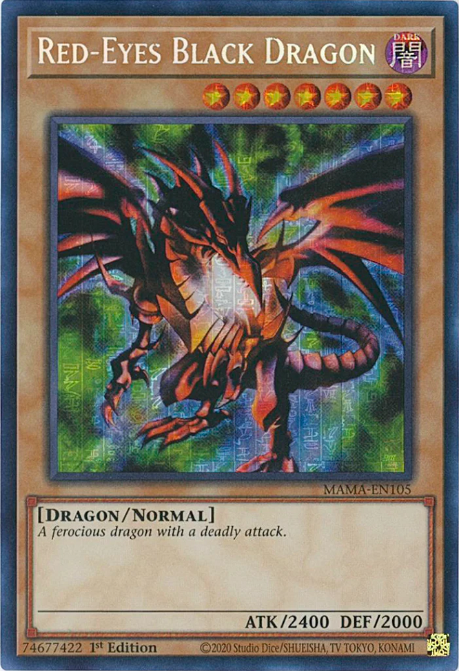 Red-Eyes Black Dragon [MAMA-EN105] Secret Pharaoh's Rare | Cracking-Singles