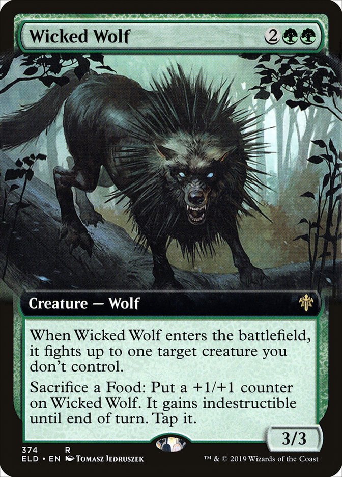 Wicked Wolf (Extended Art) [Throne of Eldraine] | Cracking-Singles