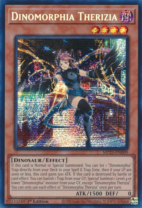 Dinomorphia Therizia [MP23-EN009] Prismatic Secret Rare | Cracking-Singles