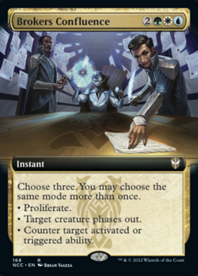 Brokers Confluence (Extended Art) [Streets of New Capenna Commander] | Cracking-Singles