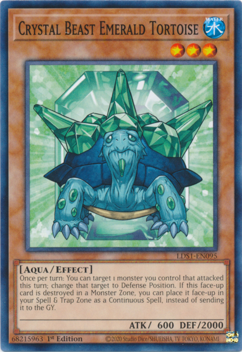 Crystal Beast Emerald Tortoise [LDS1-EN095] Common | Cracking-Singles