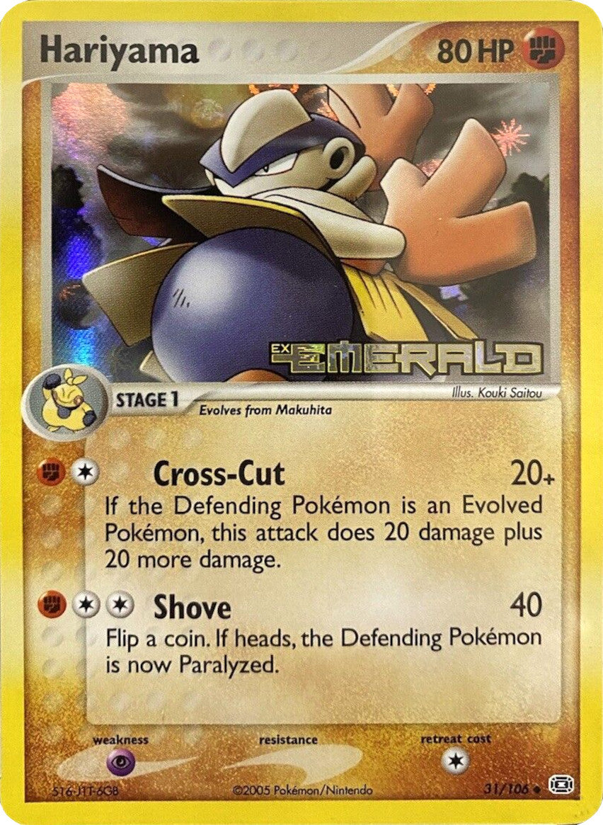 Hariyama (31/106) (Stamped) [EX: Emerald] | Cracking-Singles