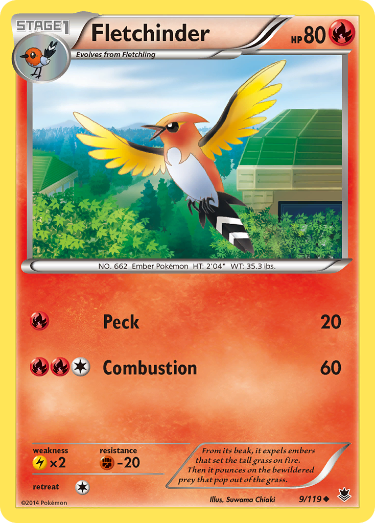 Fletchinder (9/119) [XY: Phantom Forces] | Cracking-Singles