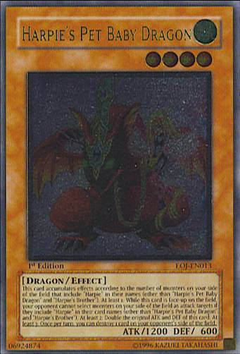 Harpie's Pet Baby Dragon [EOJ-EN013] Ultimate Rare | Cracking-Singles