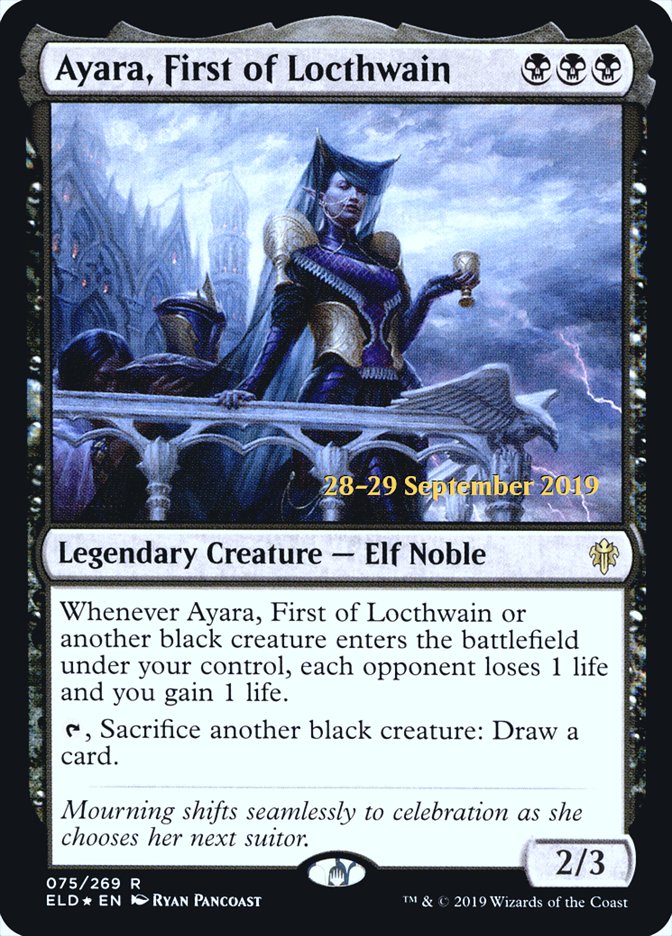 Ayara, First of Locthwain  [Throne of Eldraine Prerelease Promos] | Cracking-Singles