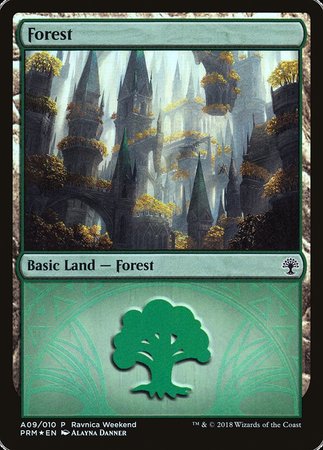 Forest - Selesnya (A09) [GRN Ravnica Weekend] | Cracking-Singles