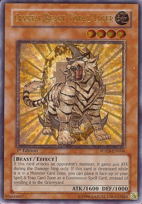 Crystal Beast Topaz Tiger [FOTB-EN004] Ultimate Rare | Cracking-Singles